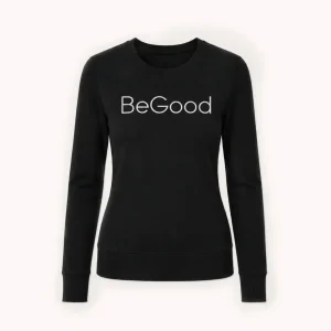Maglia Girocollo con Scritta Nero