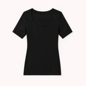 Maglia Lunga Donna Manica Corta Super Fresh Nero