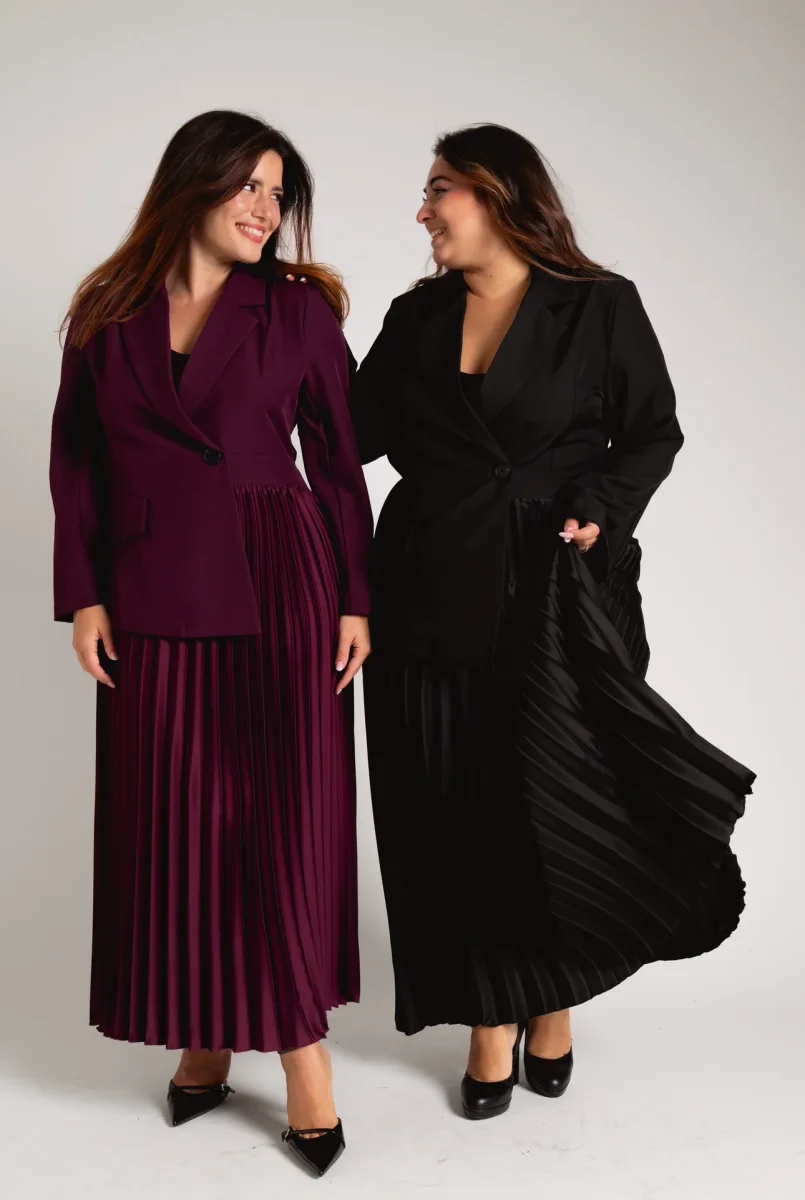 Abito Blazer con Gonna Plissé - immagine 8
