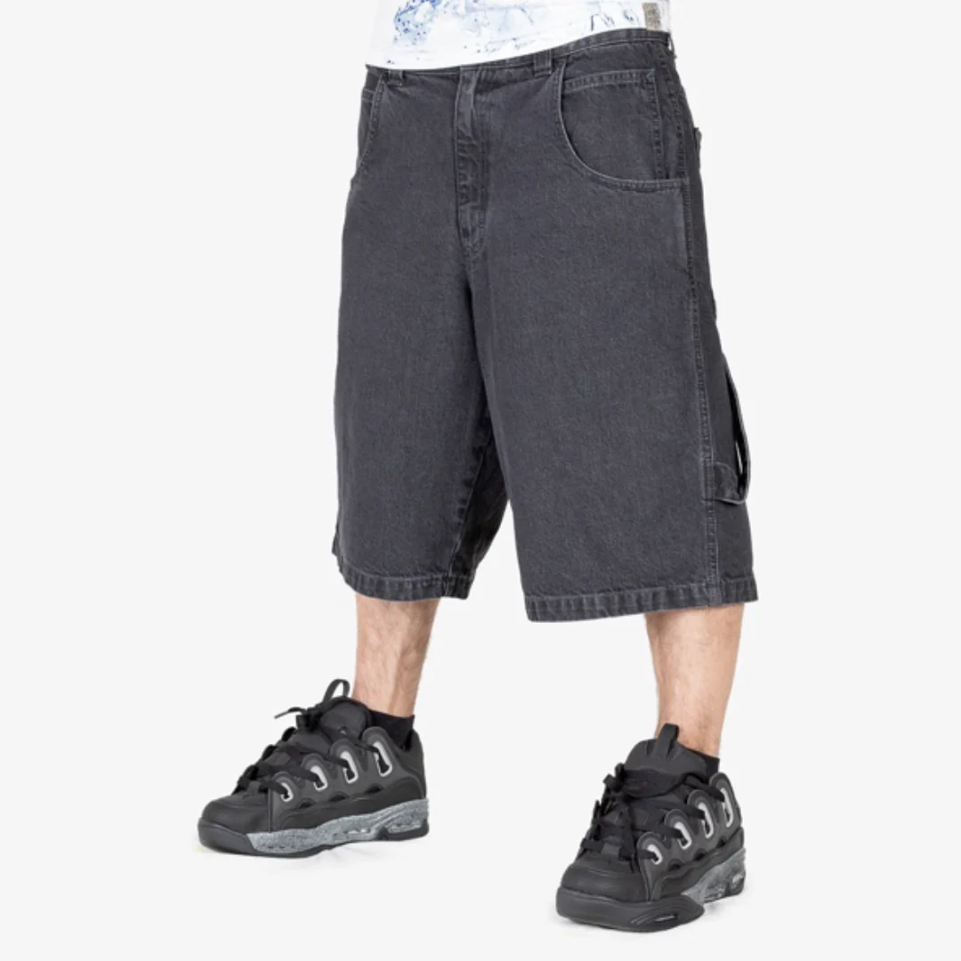 Blueskin - Bermuda Baggy R.BIANCO - C-BLAK LF5042 ONLY ST.W. BLACK | Denim Nero - immagine 3
