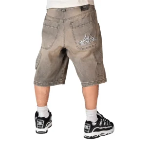 Blueskin - Bermuda Baggy R.BIANCO - C - BLAK LF7266 DIRTY GREY | Denim Nero