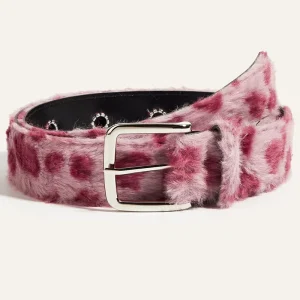 Fur Leopard Belt