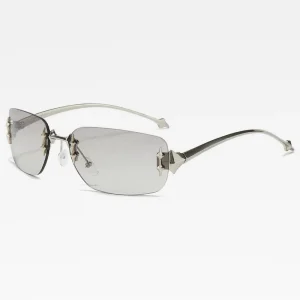 Y2K Rectangle Rimless Sunglasses